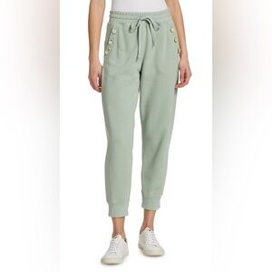 NEW Derek Lam 10 Crosby Women’s Jax Sailor Straight-Leg Sweatpants in Sage Sz XS